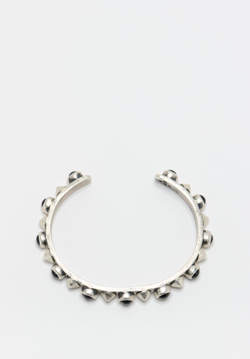 Miranda Hicks Sterling Spike & Stone Cuff	