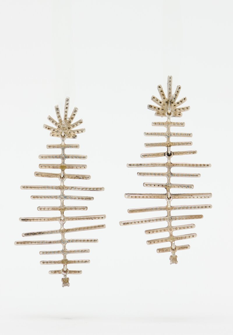 Irit Design Sterling Silver, Diamond Winter Trees Earrings	