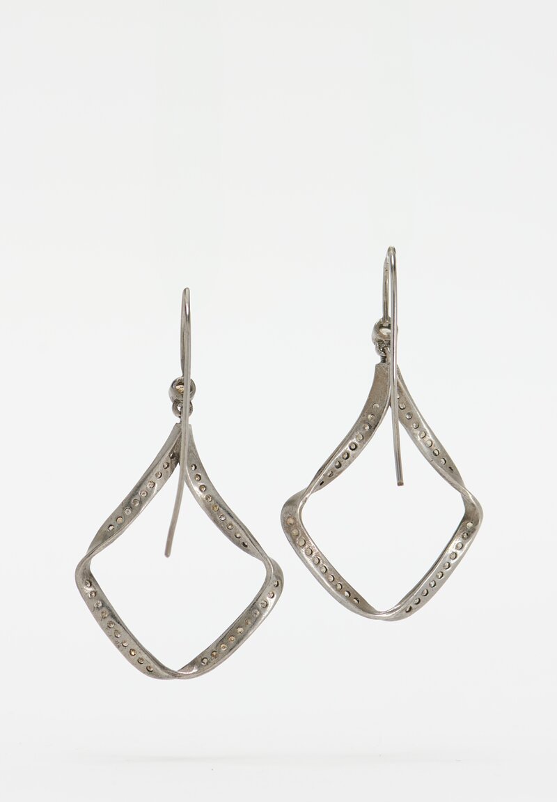Irit Design Sterling Silver, Diamond Loopy Hoop Earrings	