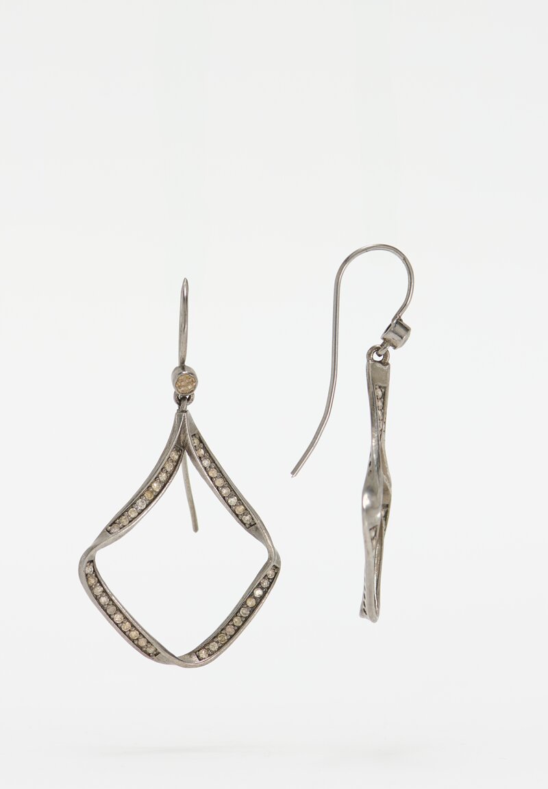 Irit Design Sterling Silver, Diamond Loopy Hoop Earrings	