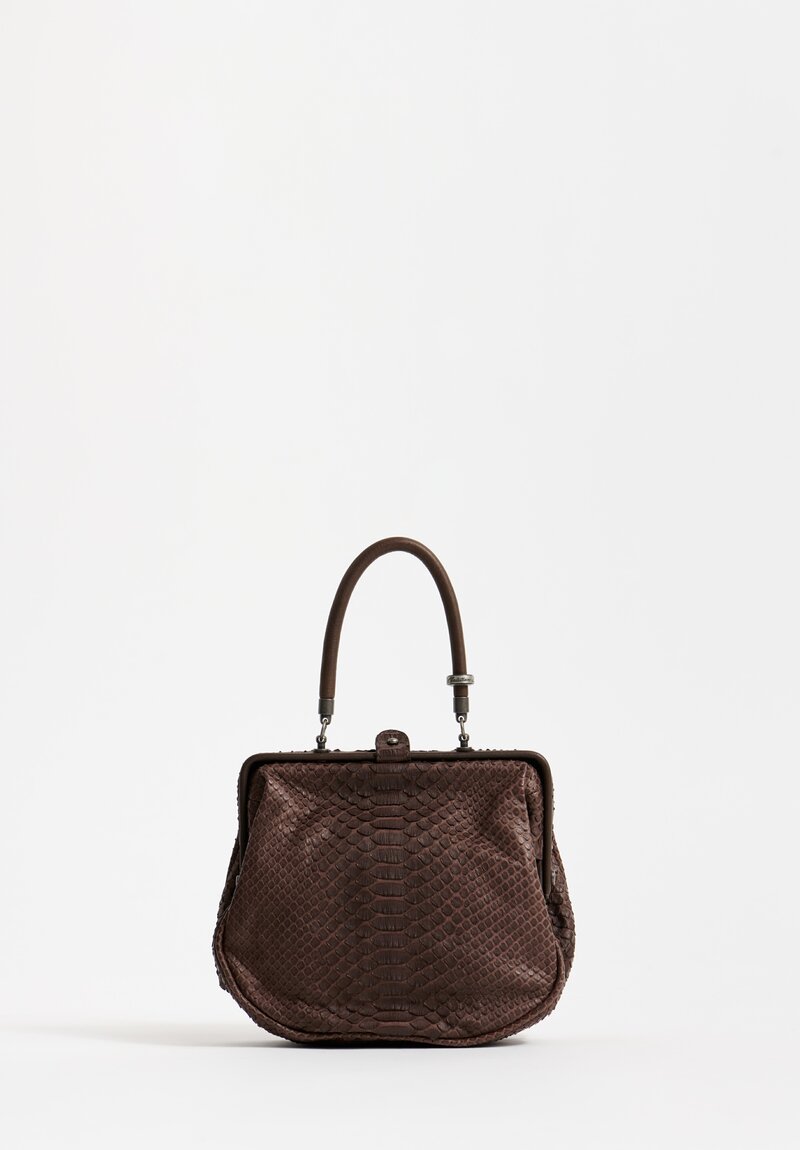 Christian Peau Small Python Bag in Beton	