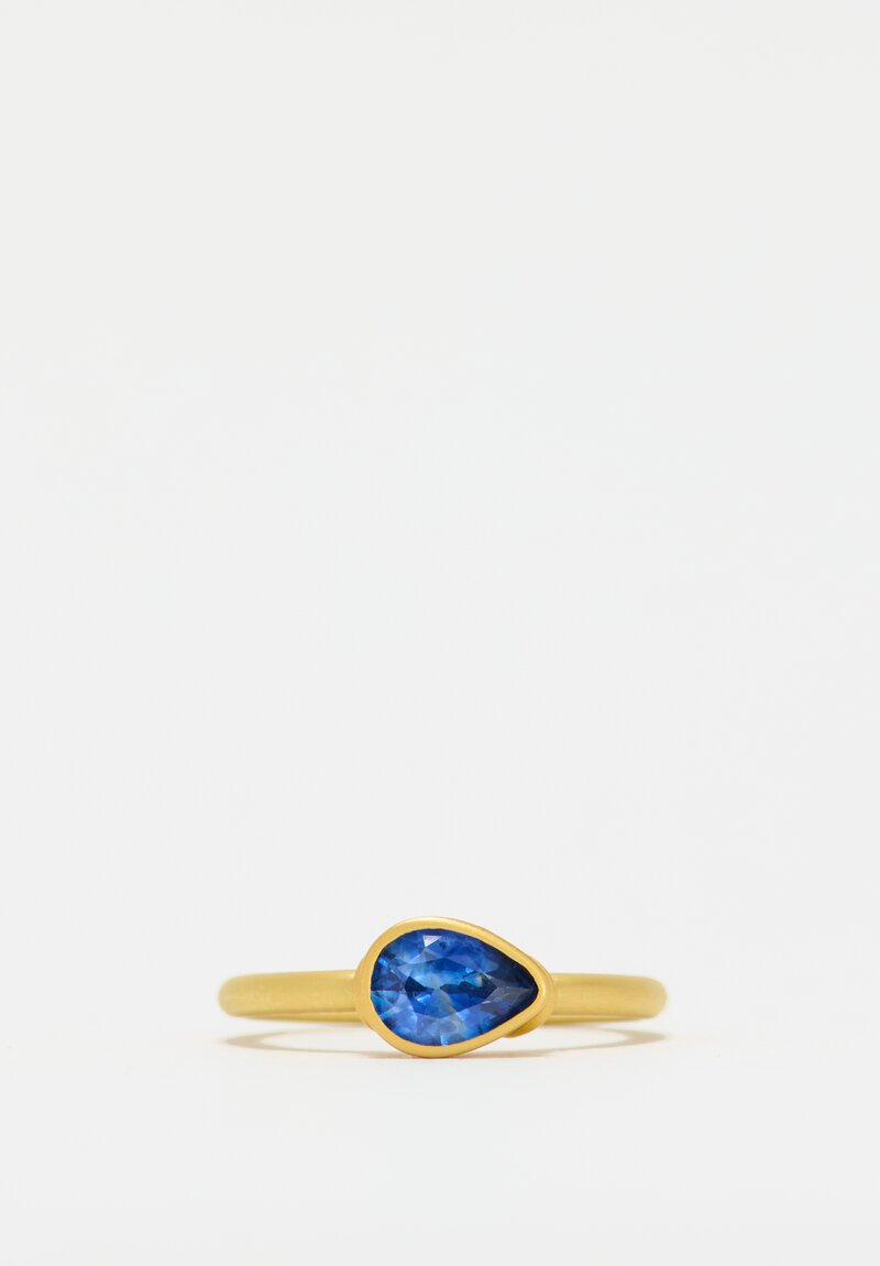 Denise Betesh 22k, Tear Drop Sapphire Ring	