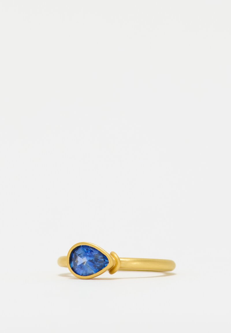 Denise Betesh 22k, Tear Drop Sapphire Ring	