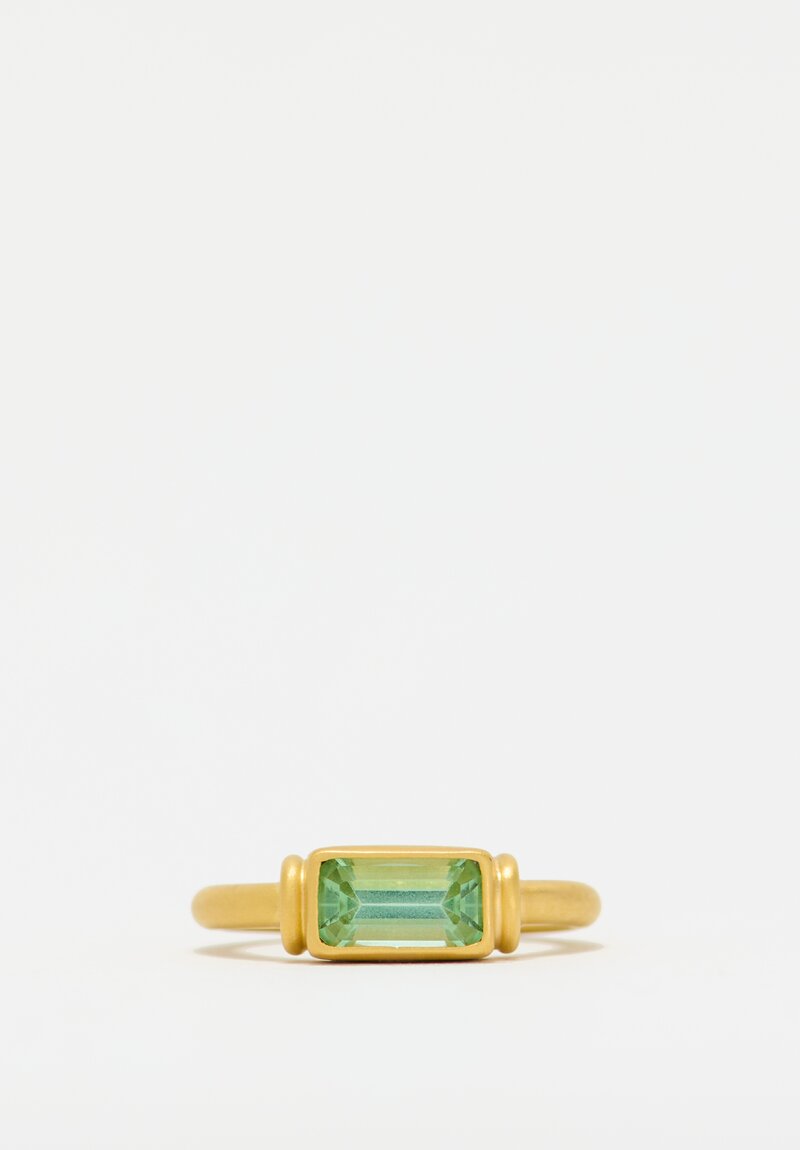 Denise Betesh 22k, Rectangular Tourmaline Ring	