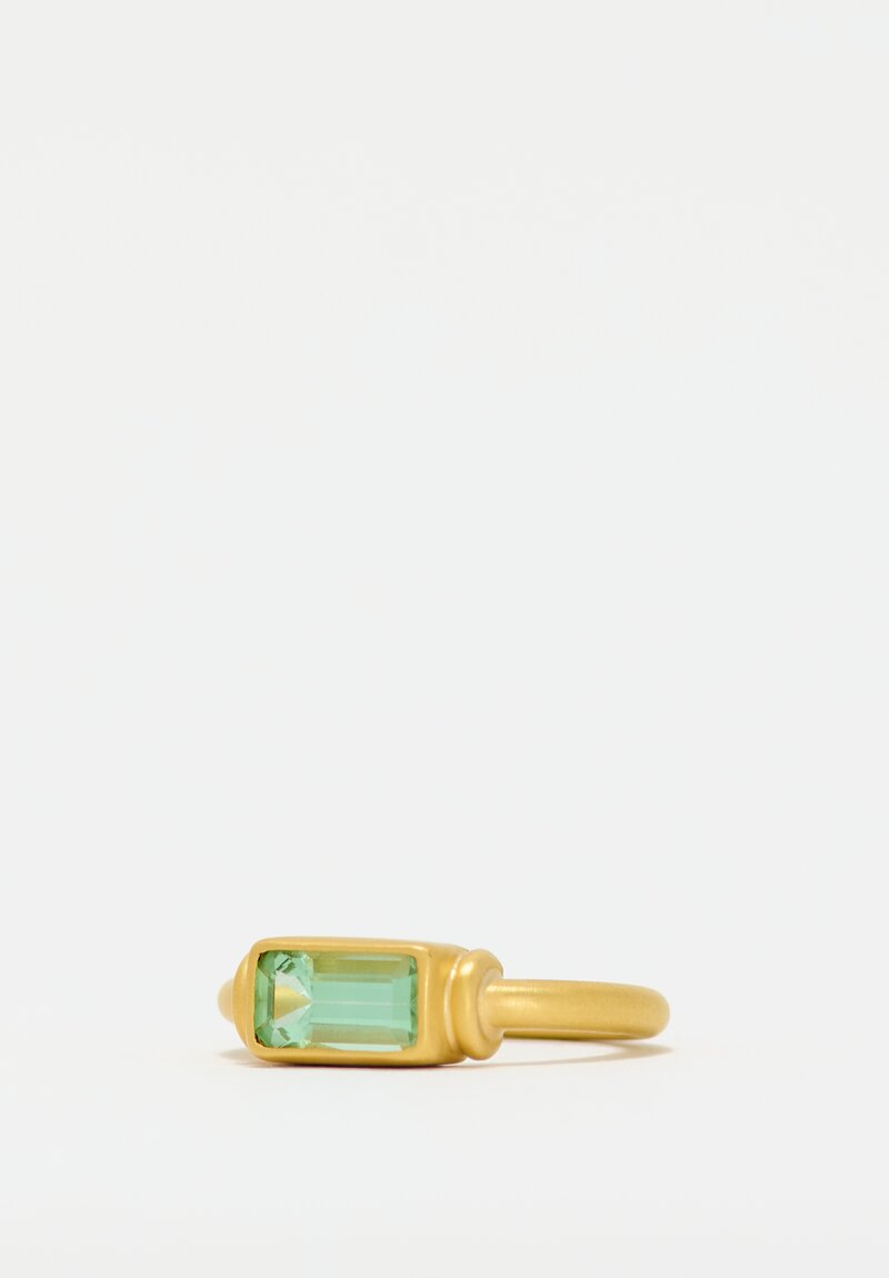 Denise Betesh 22k, Rectangular Tourmaline Ring	