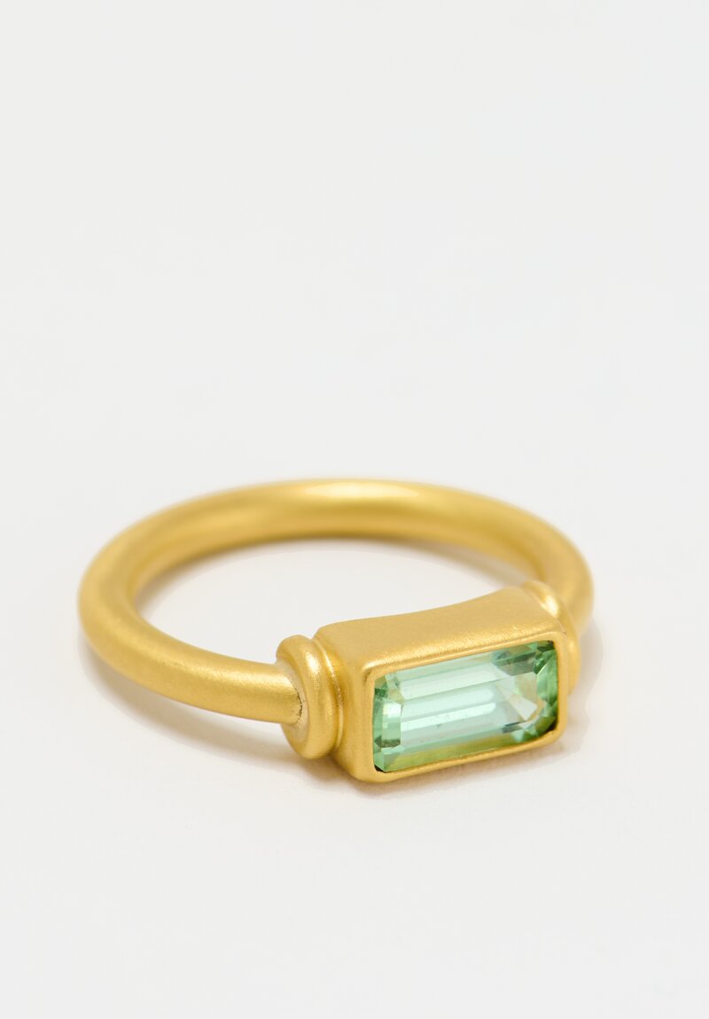 Denise Betesh 22k, Rectangular Tourmaline Ring	