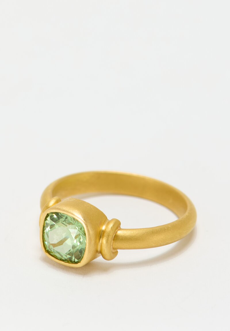 Denise Betesh 22k Bezel Tsavorite Garnet Ring	