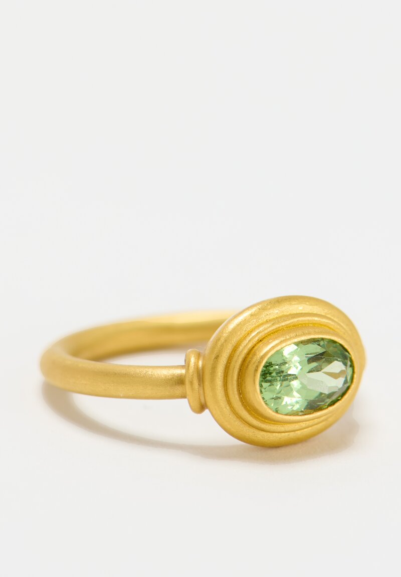 Denise Betesh 22k Ripple Tsavorite Garnet Ring	