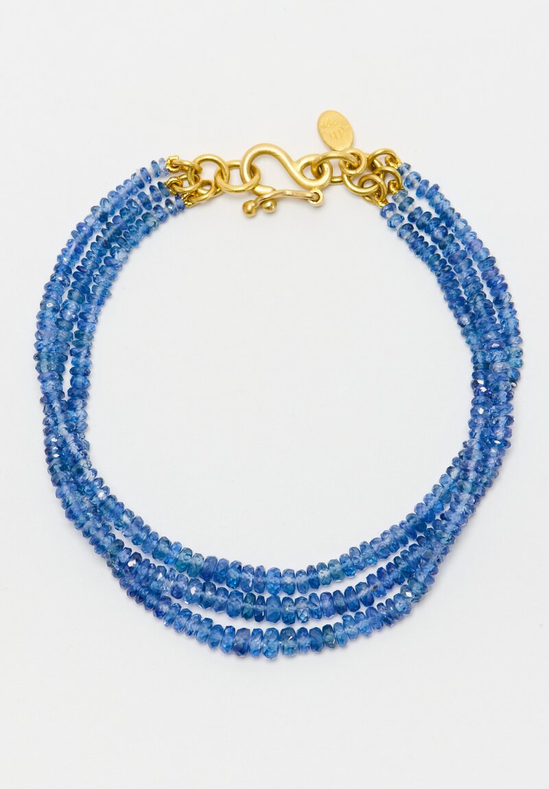 Denise Betesh 22k, Triple Strand Blue Sapphire Bracelet	