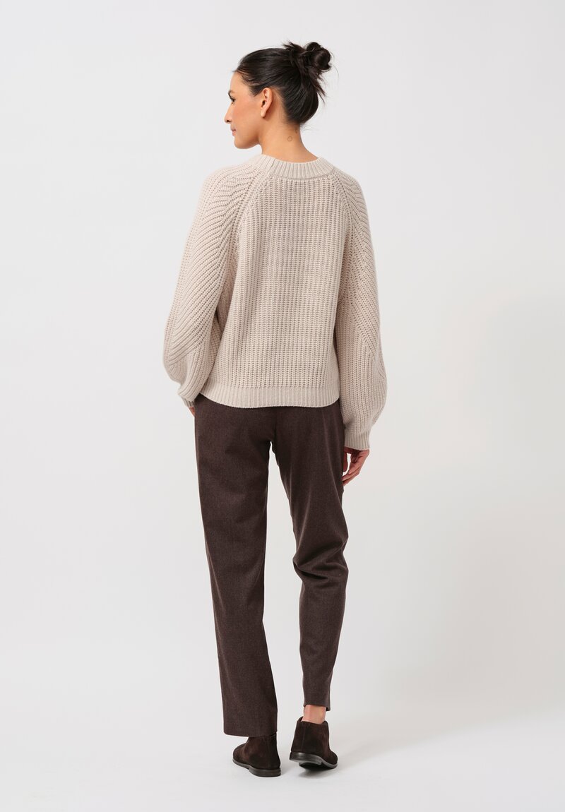 Iris Von Arnim Stonewashed Cashmere Aura Sweater in Alabaster Natural	