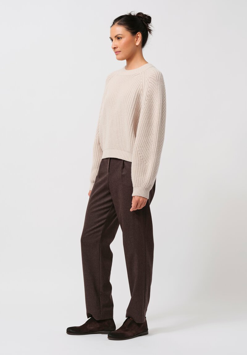 Iris Von Arnim Stonewashed Cashmere Aura Sweater in Alabaster Natural	