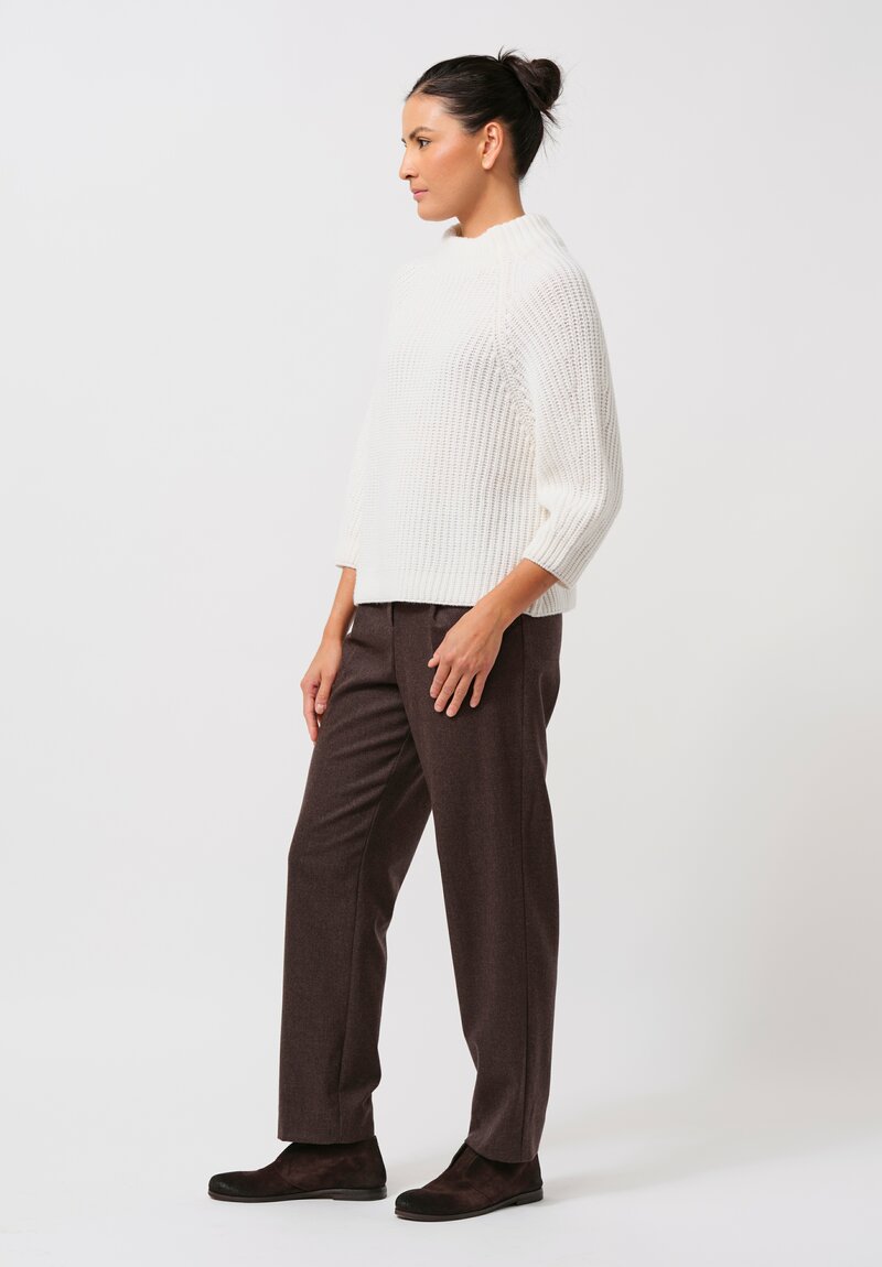 Iris Von Arnim Stonewashed Cashmere Fallou Sweater in Off White	