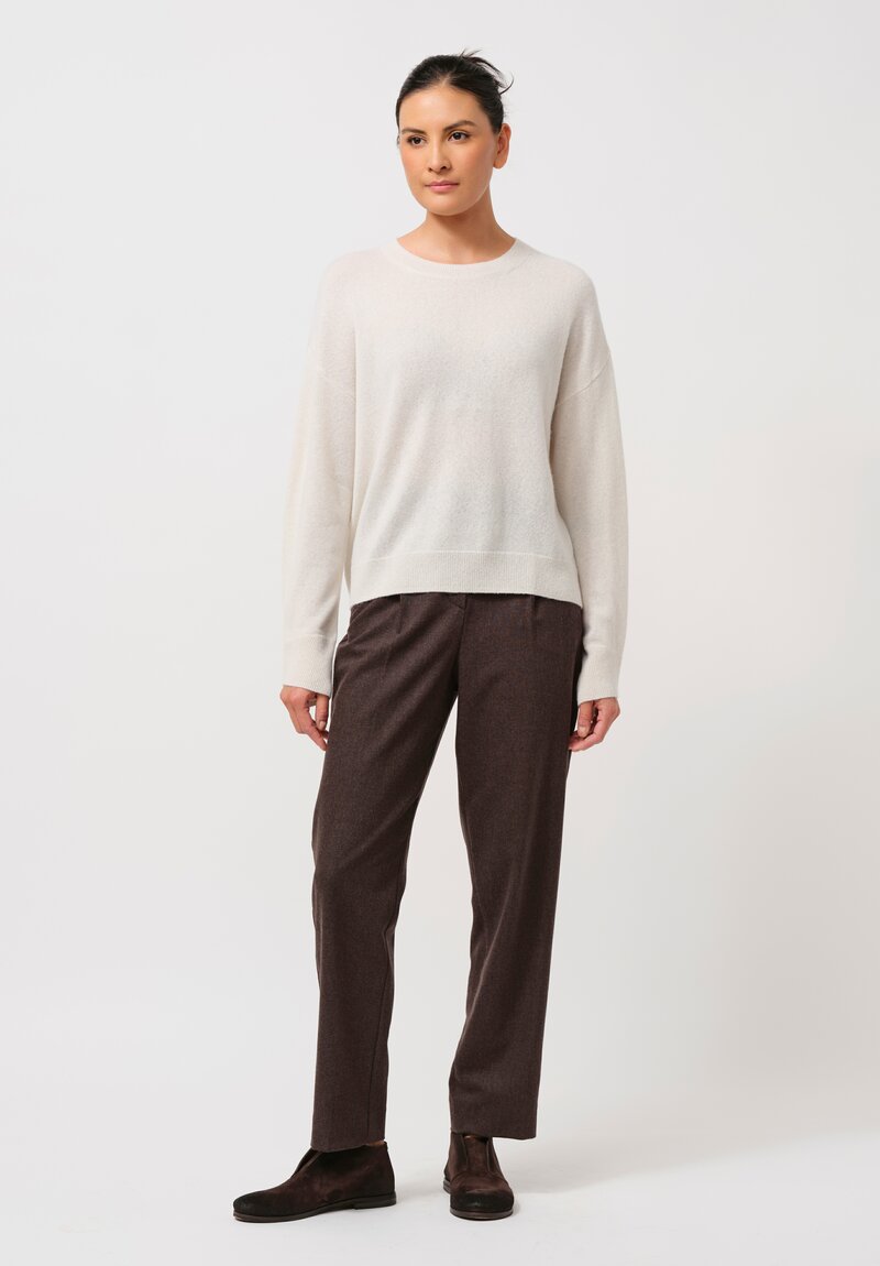 Iris Von Arnim Cashmere & Silk Sunnyside Sweater in Off White	