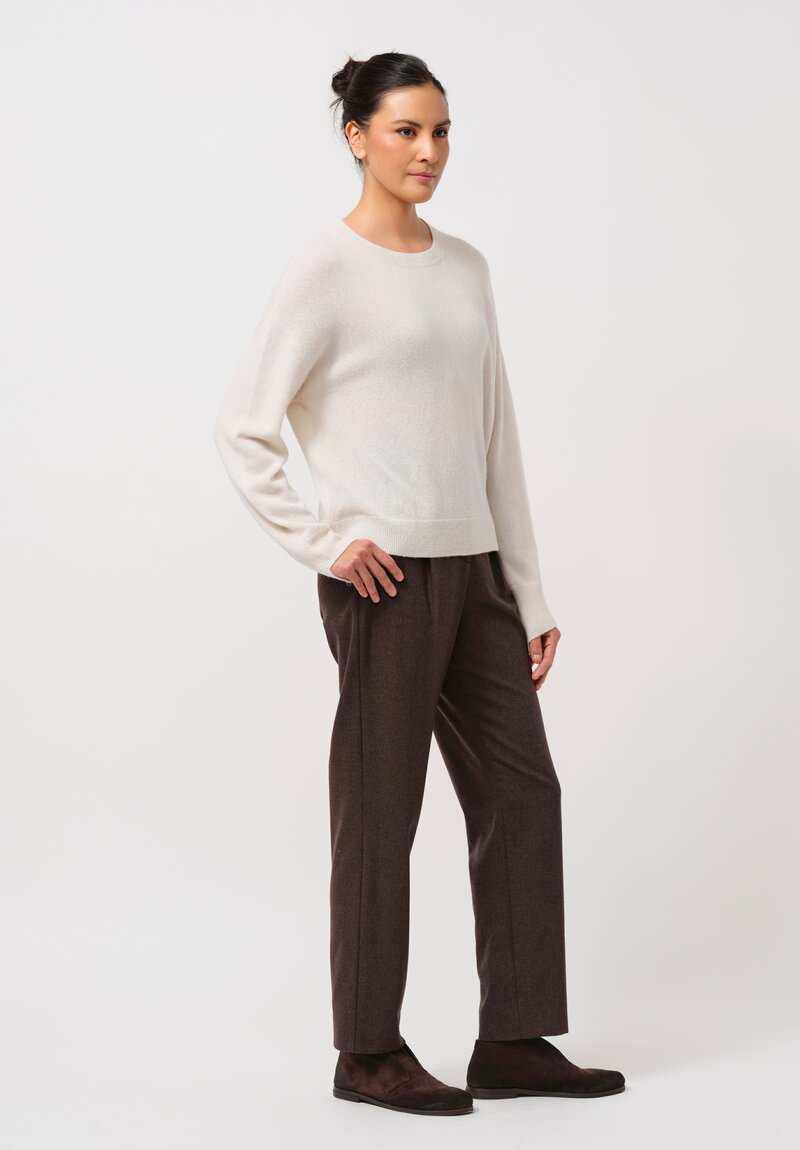 Iris Von Arnim Cashmere & Silk Sunnyside Sweater in Off White	