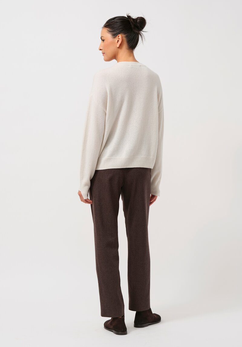 Iris Von Arnim Cashmere & Silk Sunnyside Sweater in Off White	