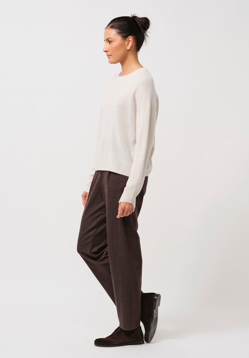 Iris Von Arnim Cashmere & Silk Sunnyside Sweater in Off White	