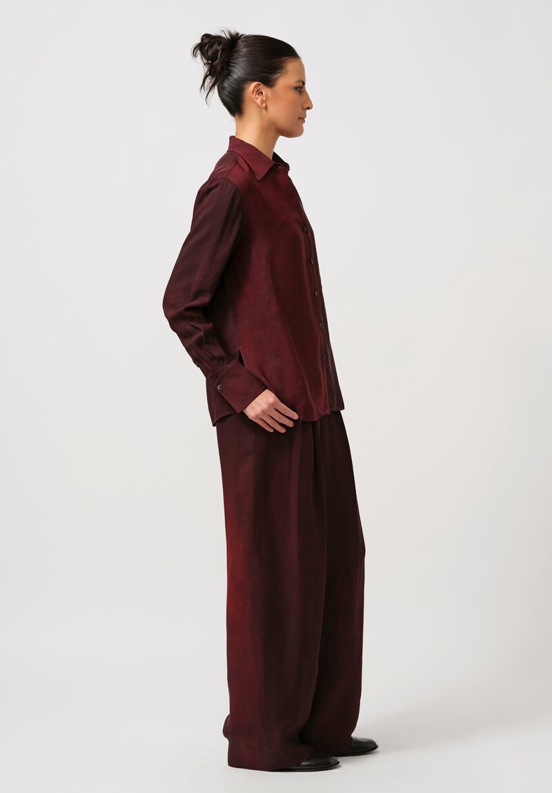 Ziggy Chen Pants in Merlot Red	