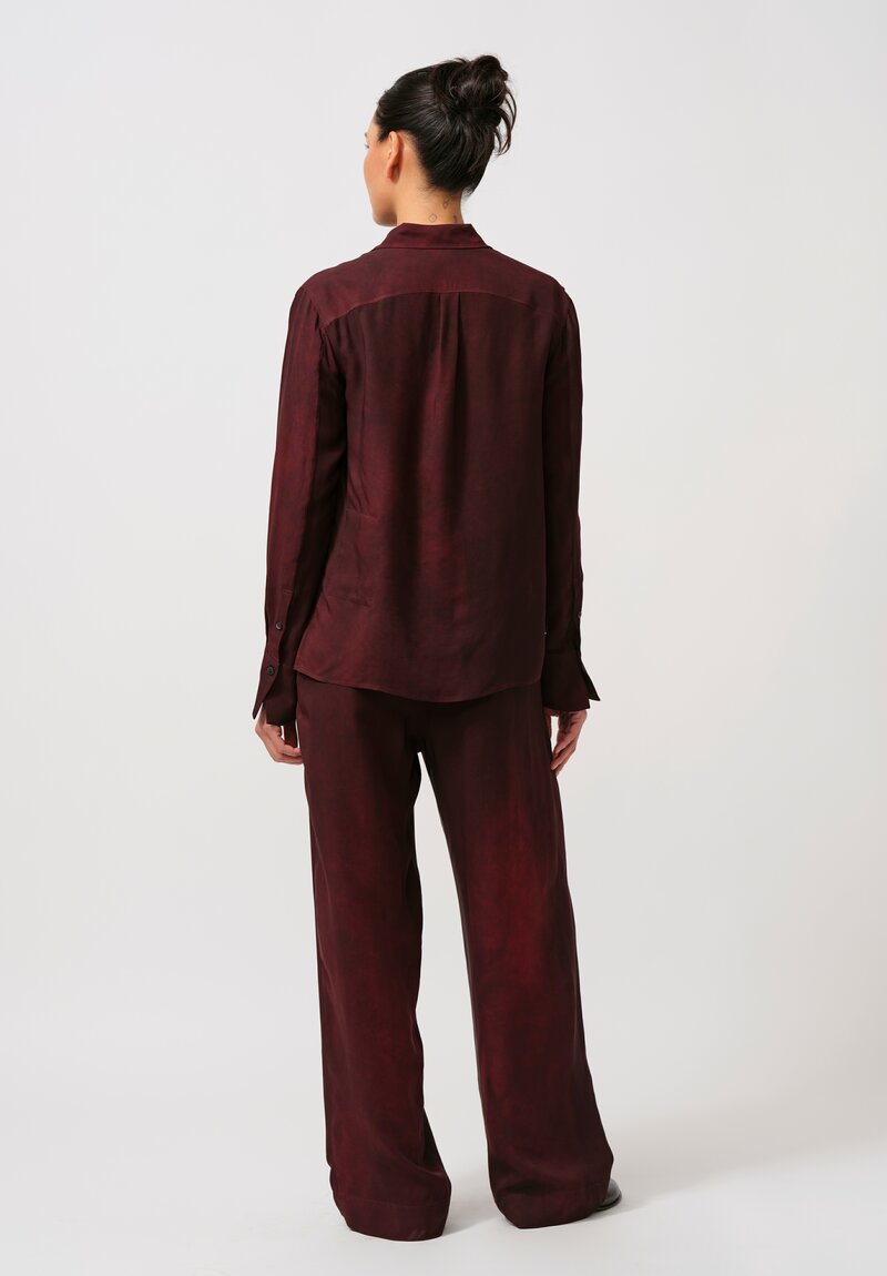 Ziggy Chen Pants in Merlot Red	