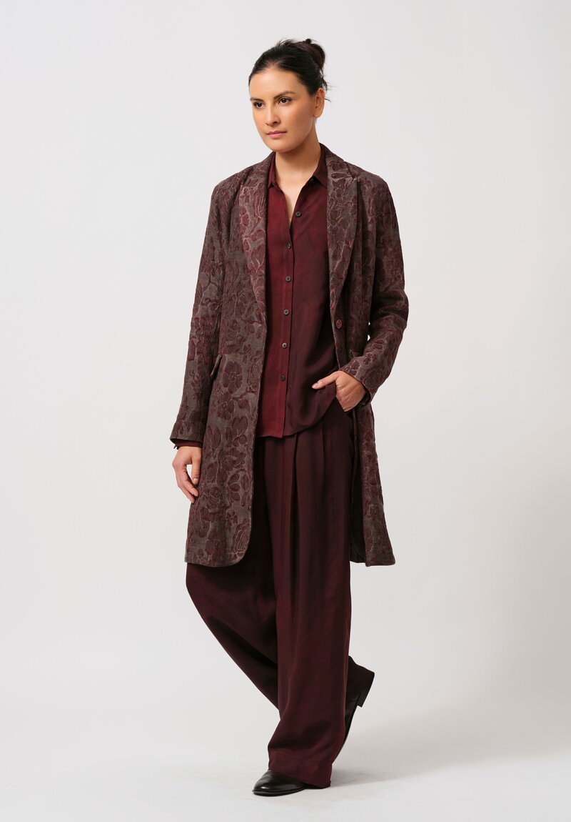 Ziggy Chen Pants in Merlot Red	