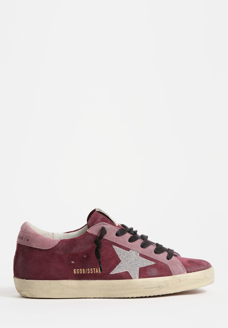 Golden Goose Super Star Swarovski Crystal Star in Twilight, Mauve & Silver	