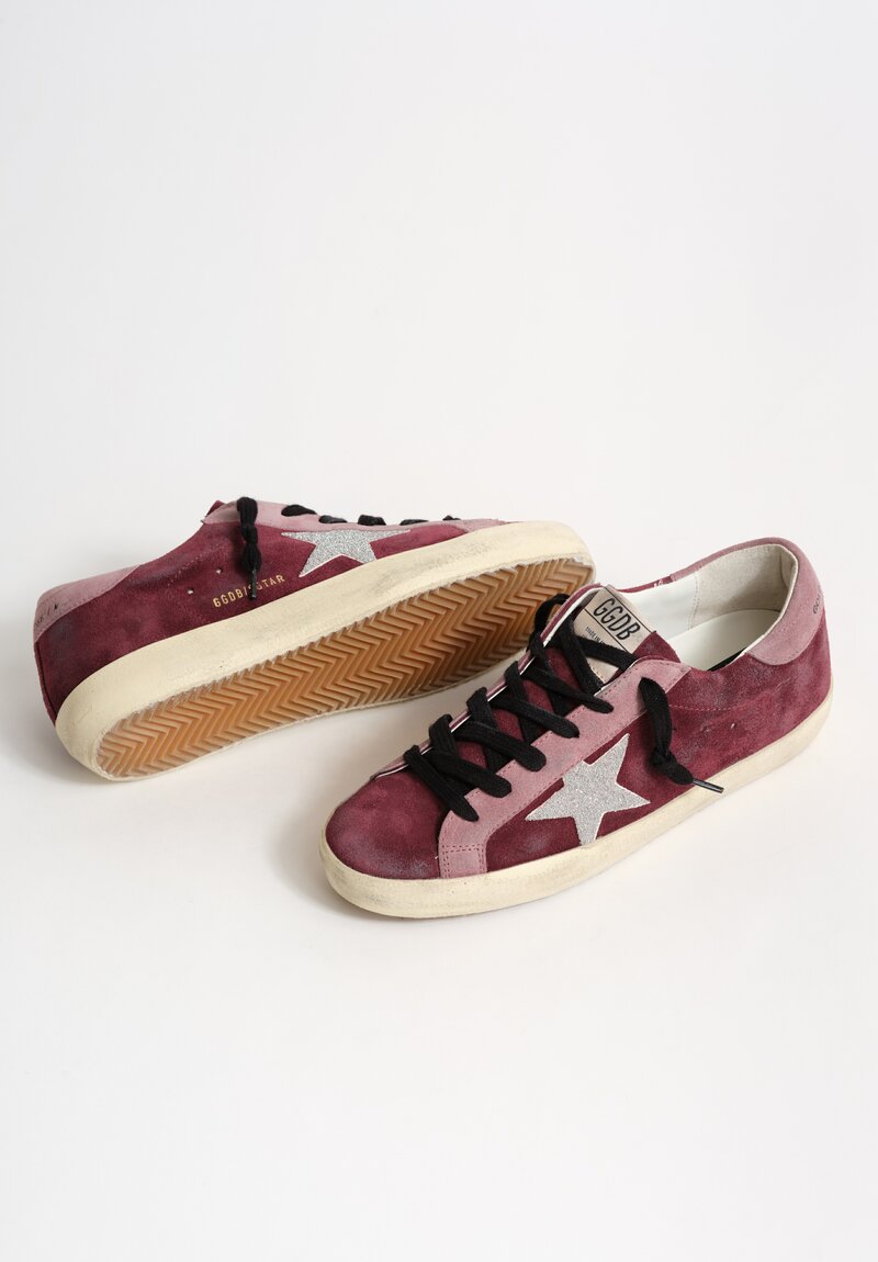 Golden Goose Super Star Swarovski Crystal Star in Twilight, Mauve & Silver	