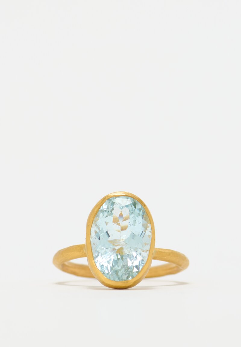 Margery Hirschey 22k, Aquamarine Ring	