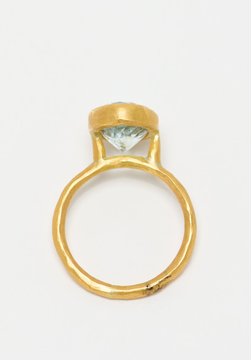 Margery Hirschey 22k, Aquamarine Ring	