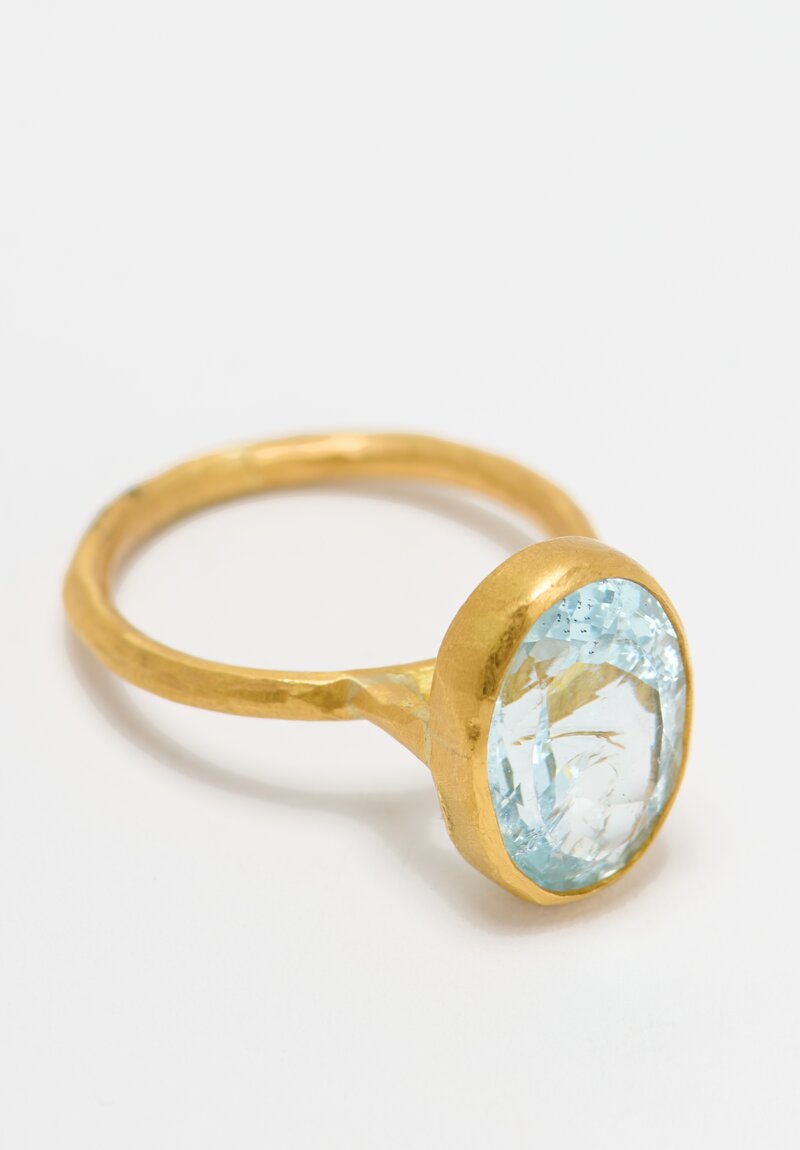 Margery Hirschey 22k, Aquamarine Ring	