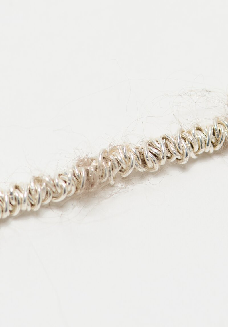 Stephanie Schneider 17 Handwoven Silver & Mohair Necklace	