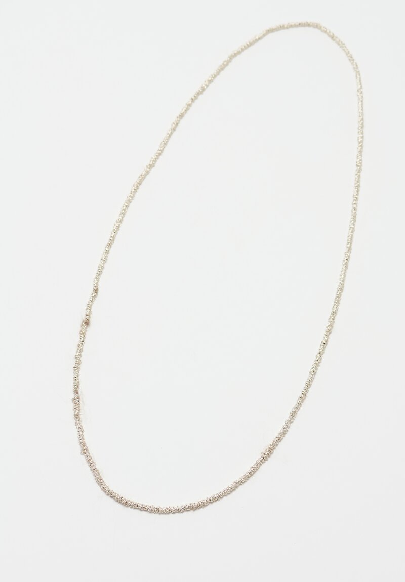 Stephanie Schneider 17 Handwoven Silver & Mohair Necklace	