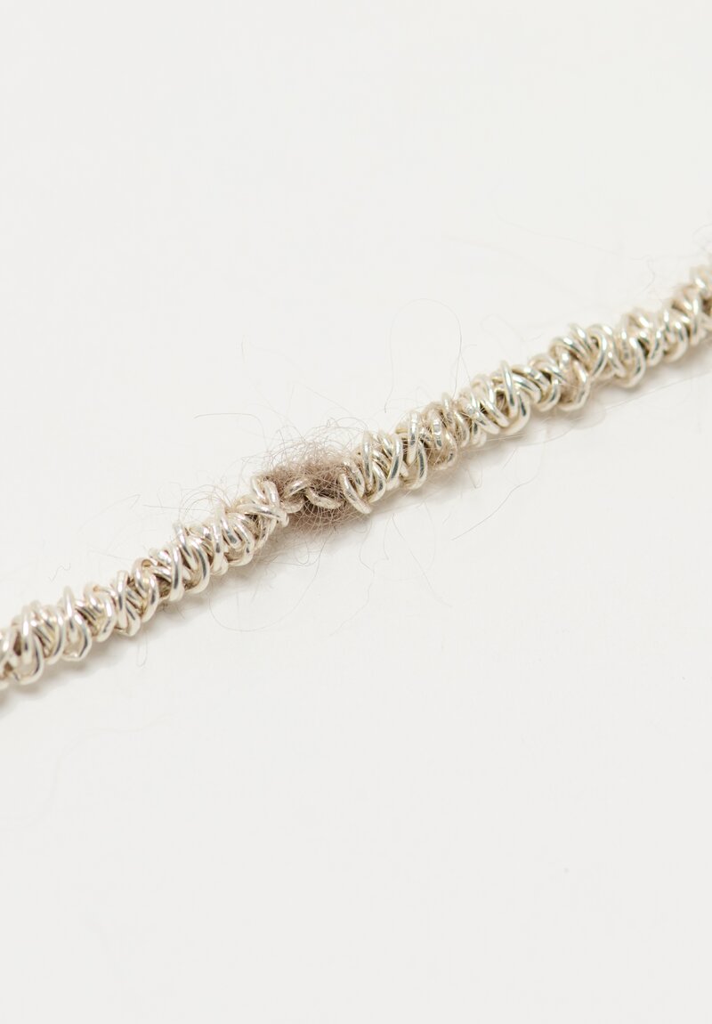 Stephanie Schneider 17 Handwoven Silver & Mohair Necklace	