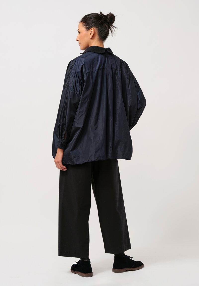 Daniela Gregis Cashmere-Lined Larghissima Jacket in Nero Navy Blue	