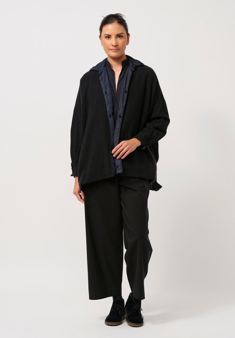 Daniela Gregis Cashmere-Lined Larghissima Jacket in Nero Navy Blue	