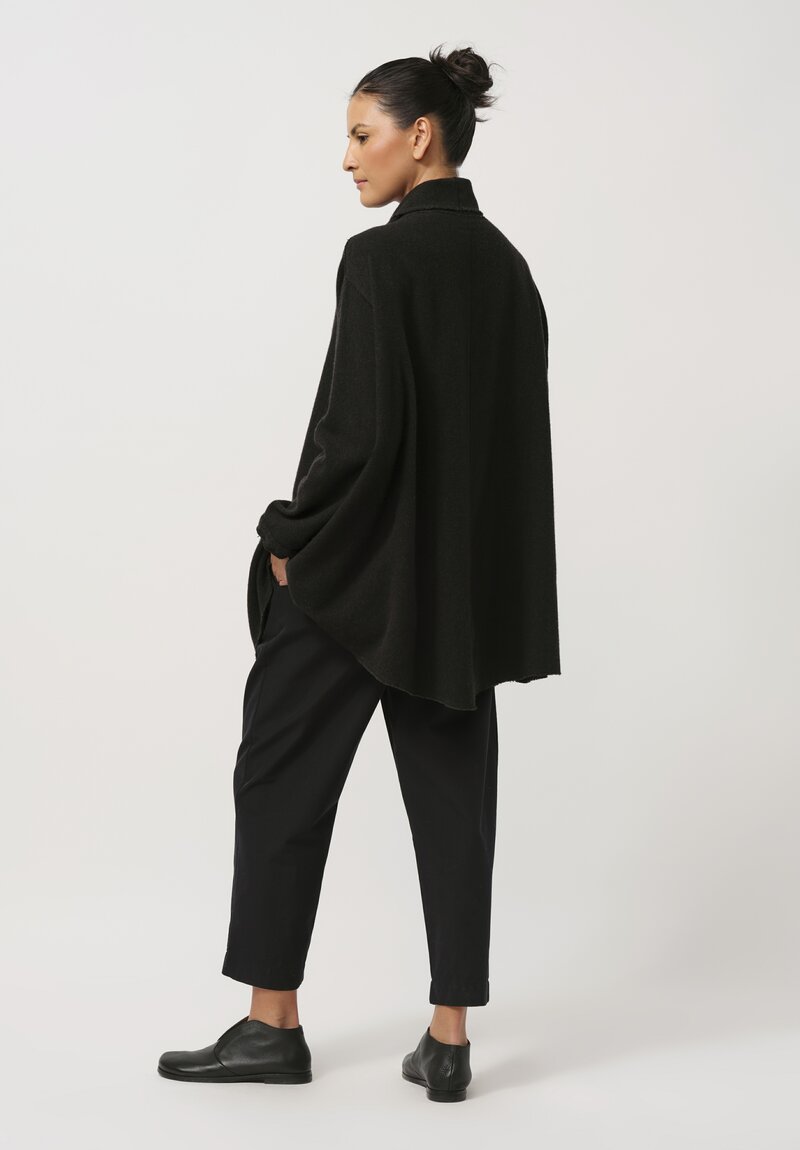 Kaval Cashmere Etamine Shirt in Black	