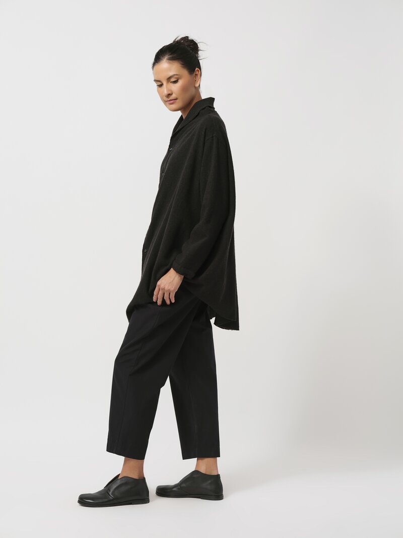 Kaval Cashmere Etamine Shirt in Black	