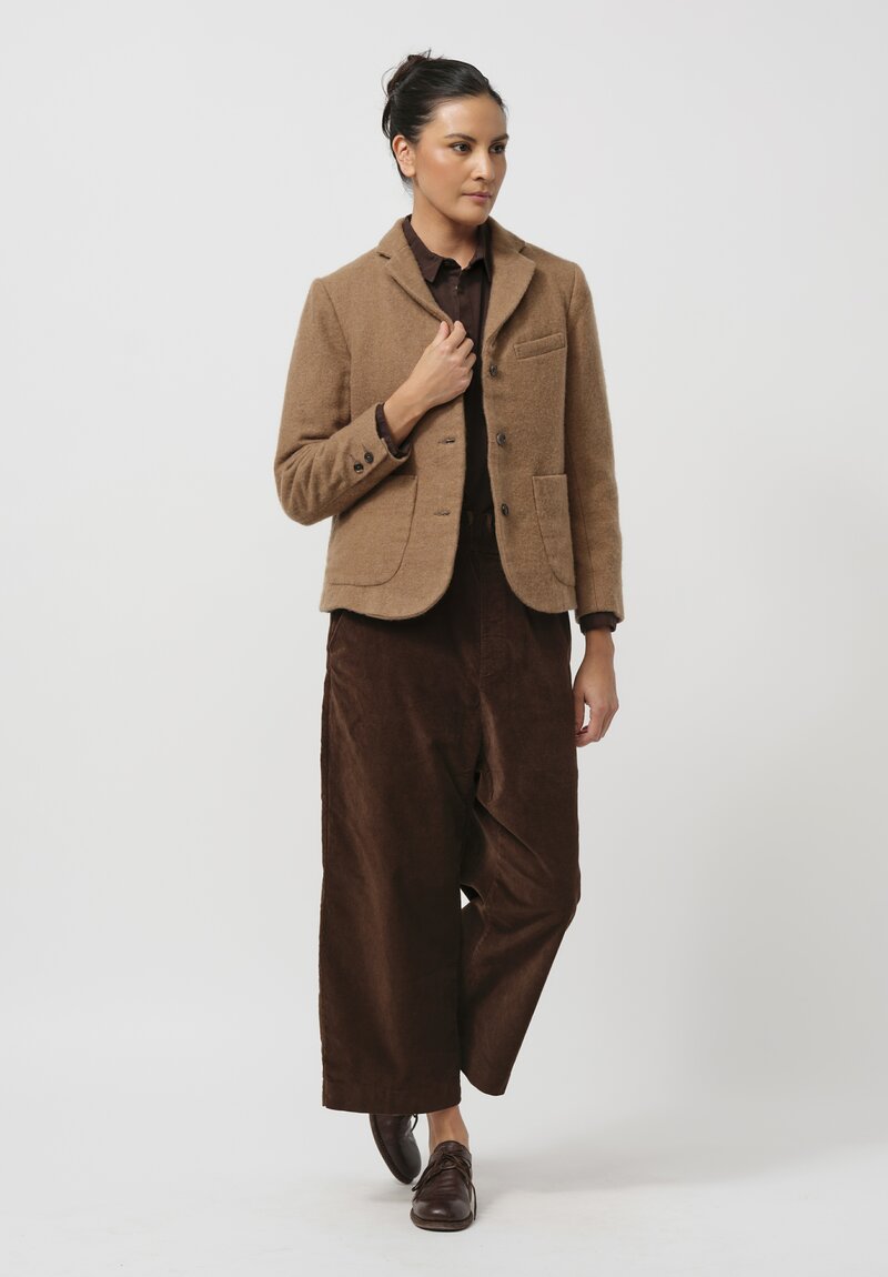 Kaval Cashmere Kenporon Jacket in Camel Brown	