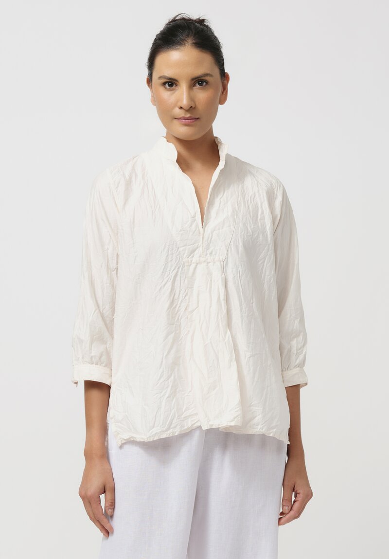 Daniela Gregis Washed Cotton Kora Top in Pesca Peach