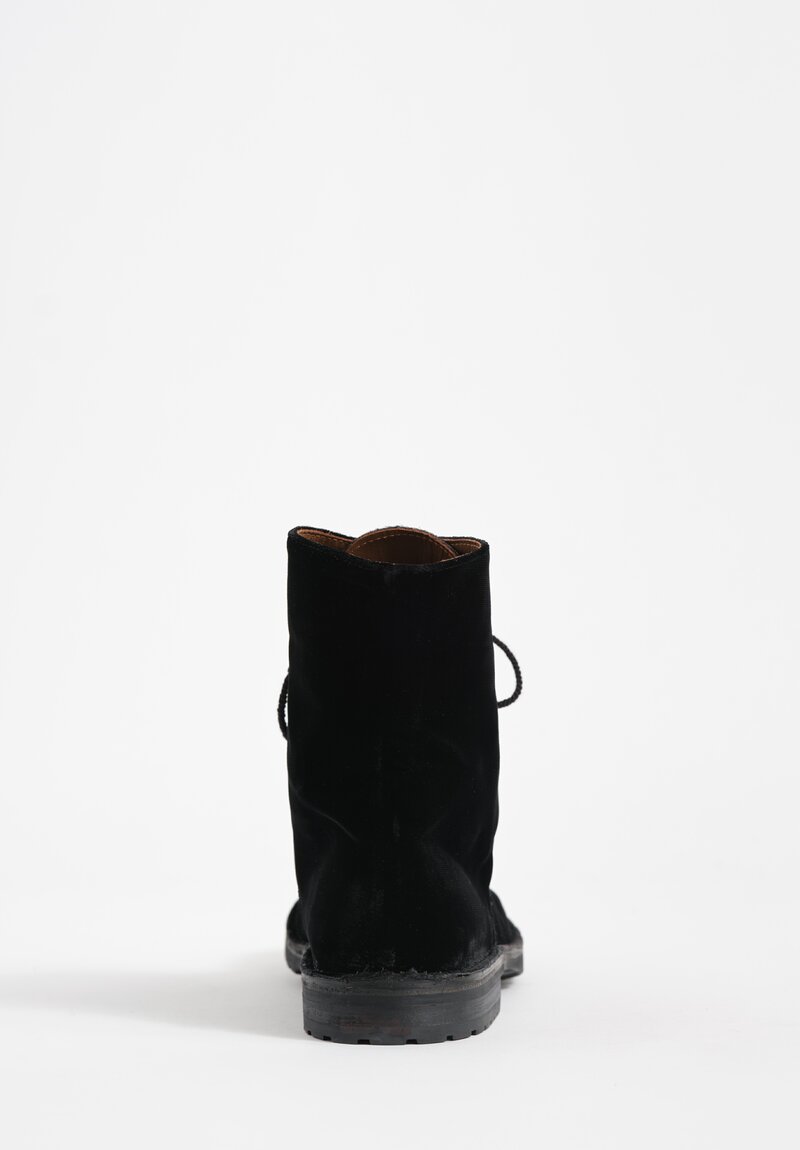 Daniela Gregis Fleece Lined Suede Anfibio Boots in Nero Black	