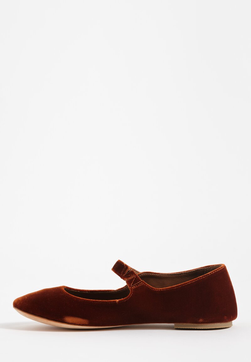 Daniela Gregis Suede Papavero Ballerina Flats in Brown	