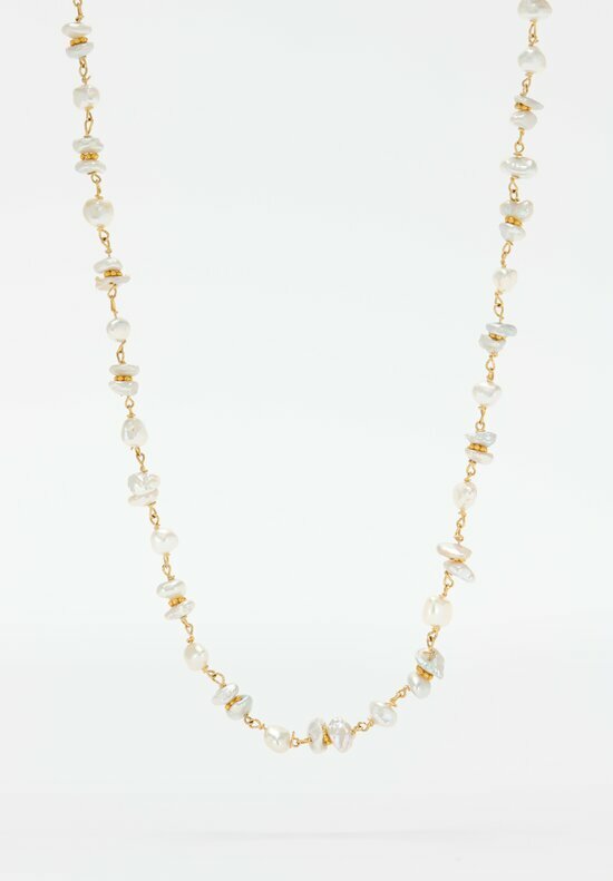 Greig Porter 18K Hand-Wrought Gold & Seed Pearl Necklace	