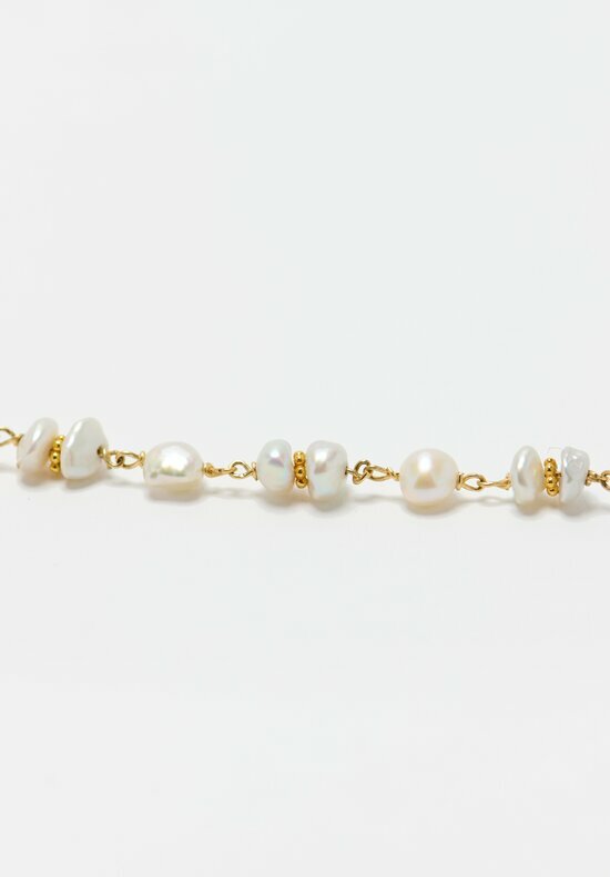 Greig Porter 18K Hand-Wrought Gold & Seed Pearl Necklace	