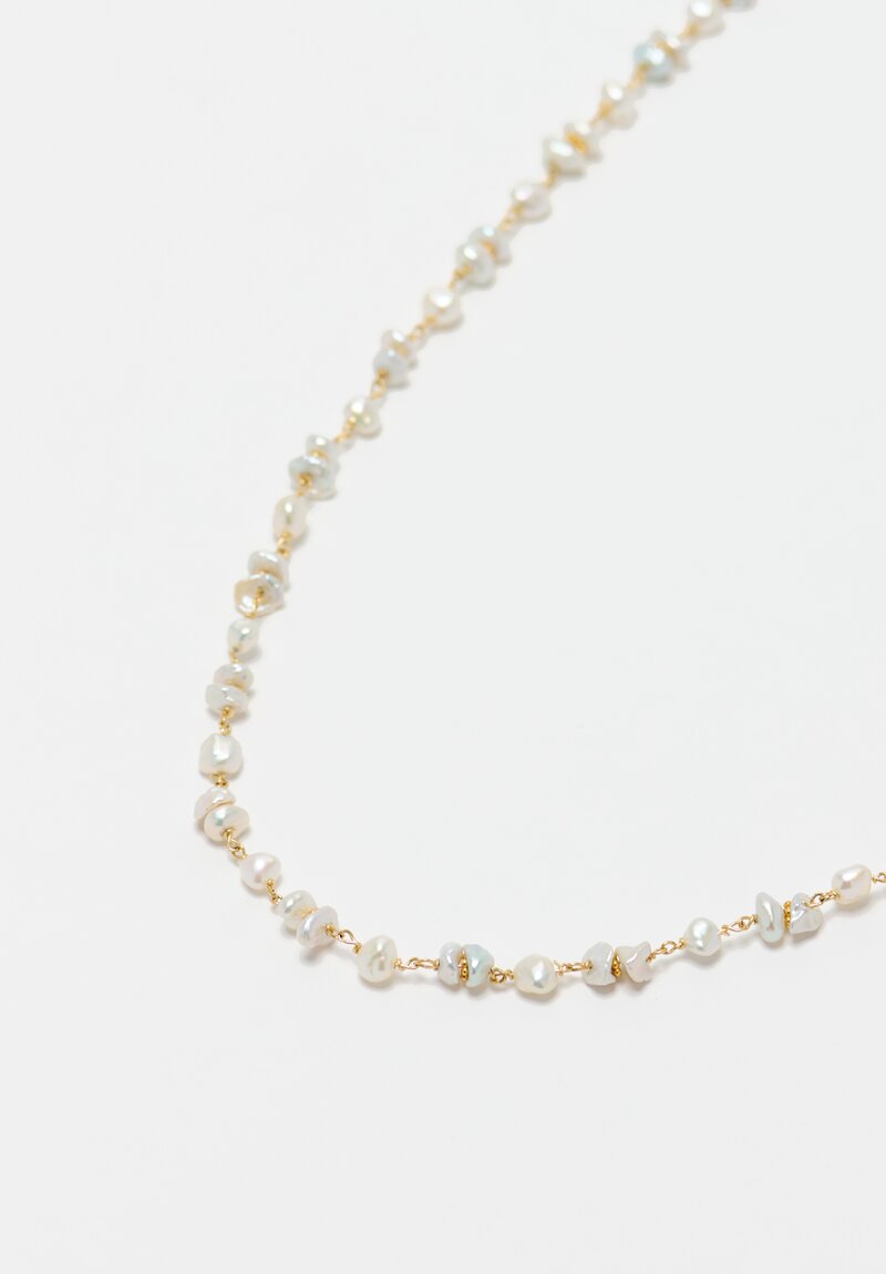 Greig Porter 18K Hand-Wrought Gold & Seed Pearl Necklace	