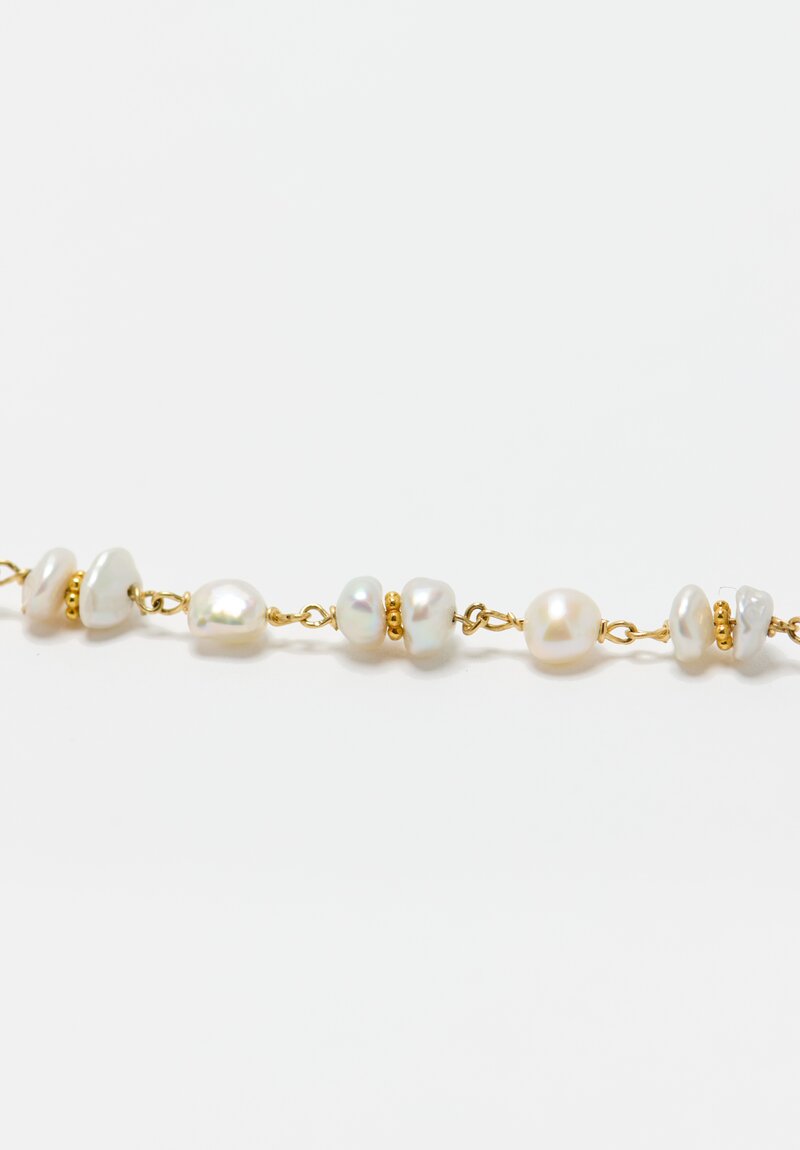 Greig Porter 18K Hand-Wrought Gold & Seed Pearl Necklace	