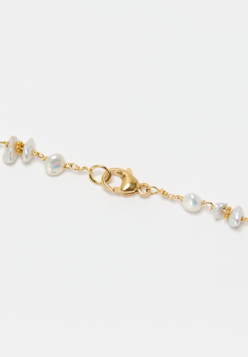 Greig Porter 18K Hand-Wrought Gold & Seed Pearl Necklace	