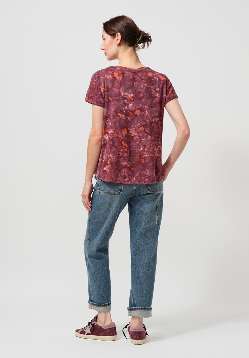 Avant Toi Cotton Over-Dyed Mimetico Tee in Agata Purple