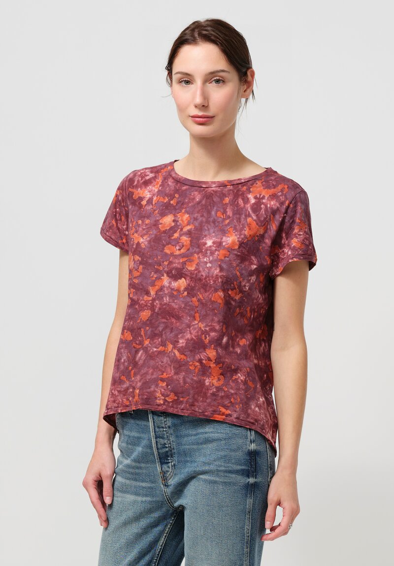 Avant Toi Cotton Over-Dyed Mimetico Tee in Agata Purple