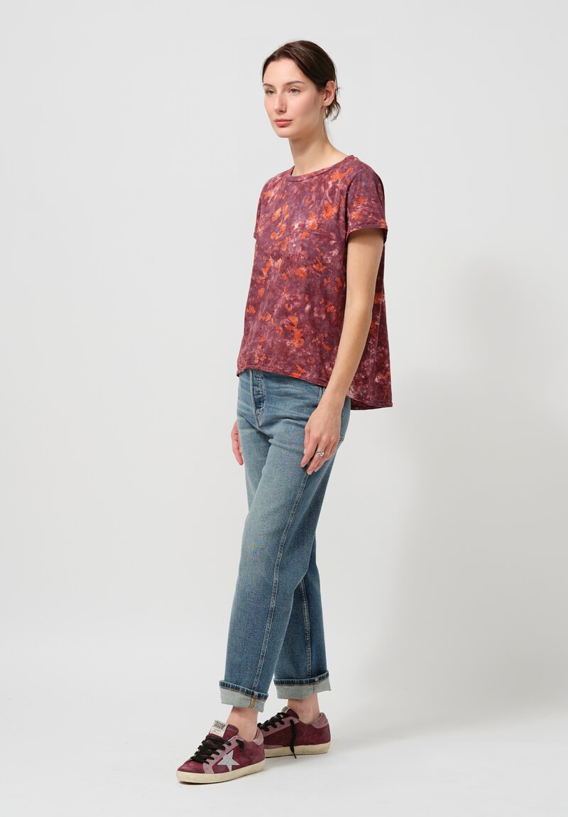 Avant Toi Cotton Over-Dyed Mimetico Tee in Agata Purple