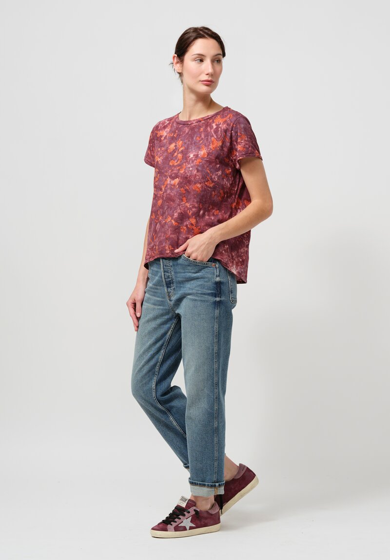 Avant Toi Cotton Over-Dyed Mimetico Tee in Agata Purple