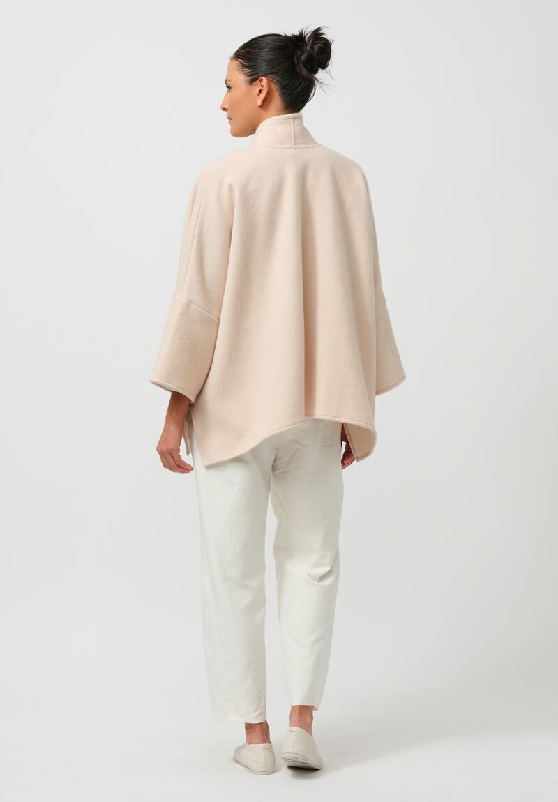 Alonpi Cashmere Open Front Jacket in Light Pink	