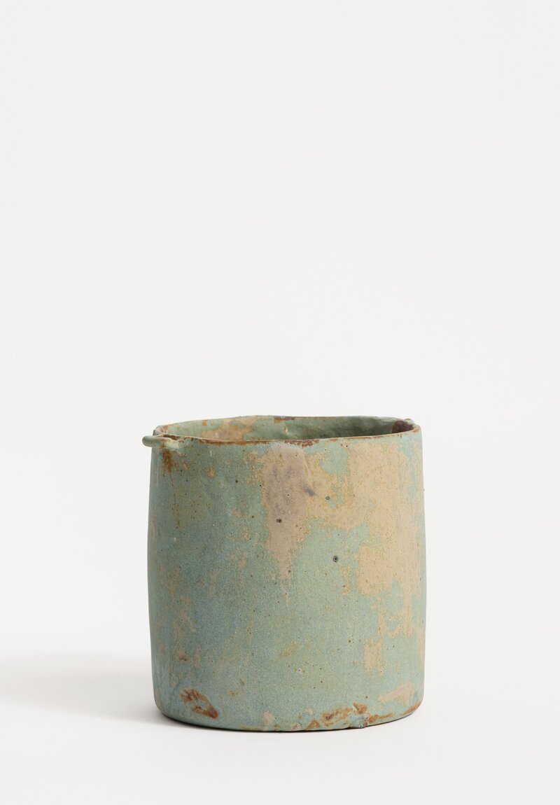 Nobue Ibaraki XL Poignee Pot in Verdigris Green